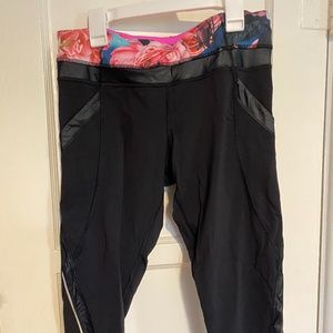 Lululemon floral crop leggings
